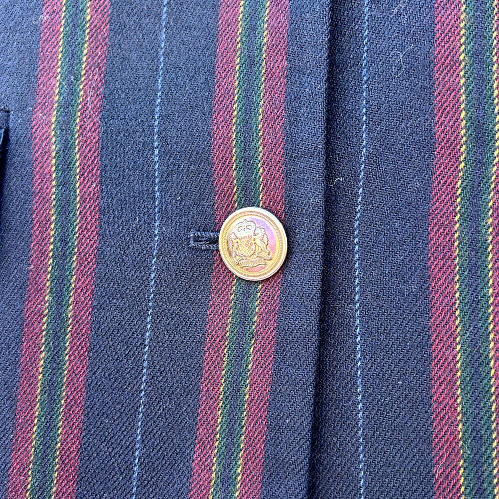 Vintage Ralph Lauren Crest Tailored Blazer Wool Preppy Grandpa Size 6 Menswear - Picture 6 of 13